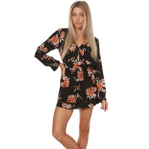 Minkpink Wallflower Long Sleeve Playsuit